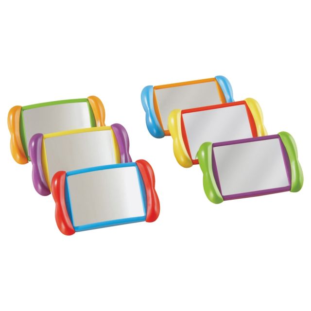 Learning Resources All About Me 2-In-1 Mirrors, 4in x 6in, Pre-K - Grade 3, Pack Of 6 (Min Order Qty 2) MPN:LER3371
