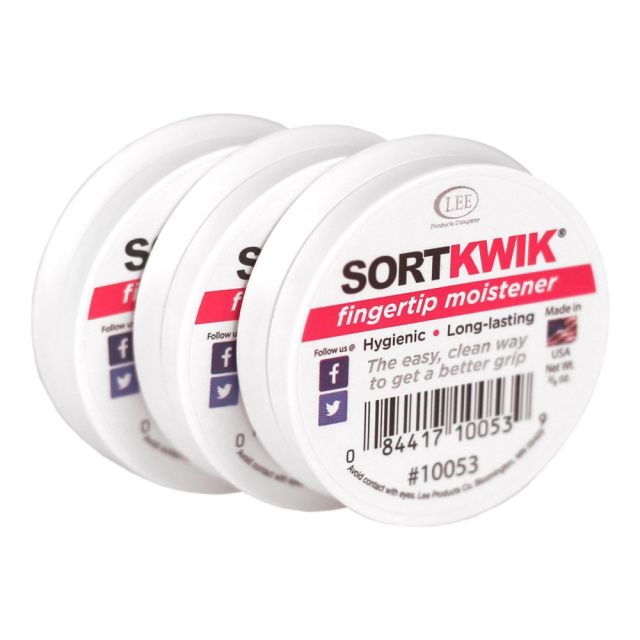 Lee Sortkwik Hygienic Fingertip Moistener, 50% Recycled, 0.38 Oz, Pink, Pack Of 3 (Min Order Qty 29) MPN:10053