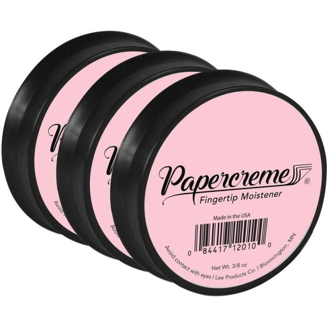 LEE Papercreme Fingertip Moistener - Light Pink - Greaseless - 3 / Pack (Min Order Qty 11) MPN:12010