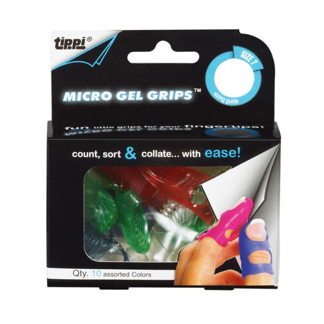 Tippi Micro Gel Grips, Assorted Sizes, Assorted Colors, Pack Of 10 (Min Order Qty 7) MPN:61410