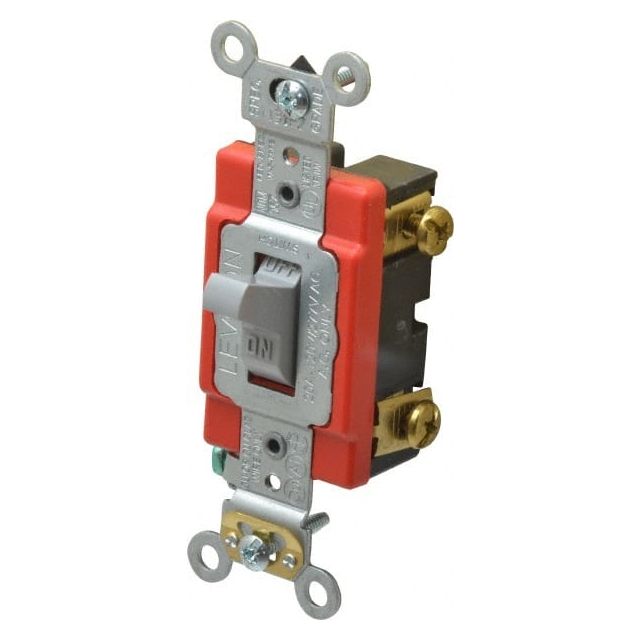 1 Pole, 120 to 277 VAC, 20 Amp, Industrial Grade Toggle Wall Switch MPN:1221-2GY