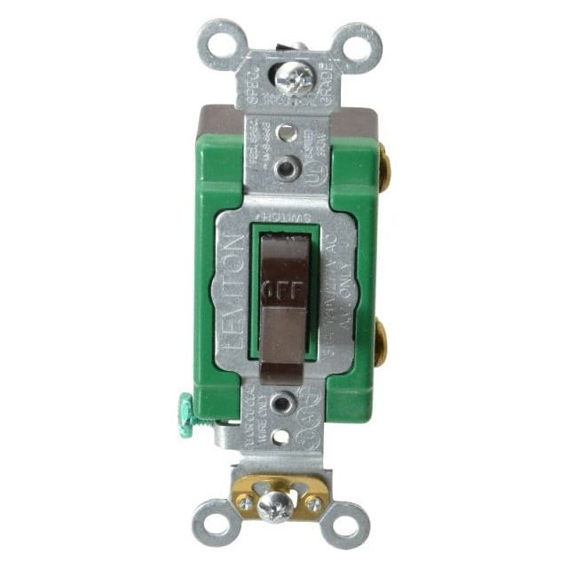 1 Pole, 120 to 277 VAC, 30 Amp, Industrial Grade Toggle Wall Switch MPN:3031-2