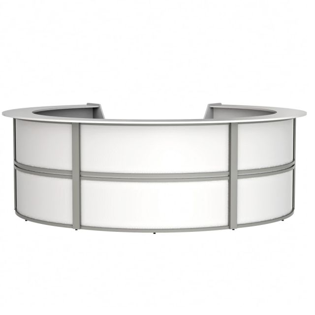 Linea Italia, Inc. 142inW Curved Modern Reception Desk, White MPN:ZUS299
