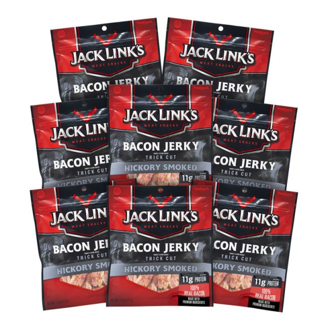 Jack Links Small Batch Bacon Jerky, 2.25 Oz, Pack Of 8 Sticks MPN:11346