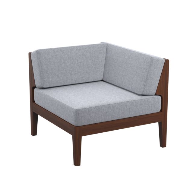 Linon Briardale Outdoor Chair, Corner, Walnut/Gray MPN:OFDP2253