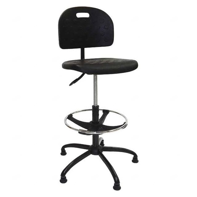 Task Chair: Polyurethane, Adjustable Height, Black MPN:CHR-WB