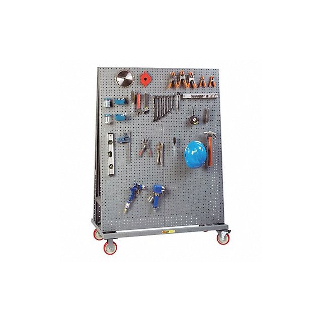 Mobile Pegboard A-Frame Double 24x48x60 MPN:AFPB2S2448-TL60