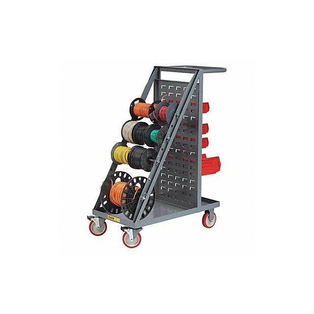 Wire Reel Cart Louvered Panel Back Model MPN:RT4-5TL-LP