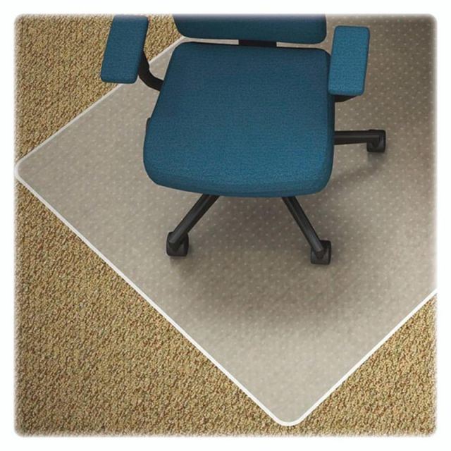 Lorell Rolled Low Pile Studded Chair Mat, 36in x 48in, Standard Lip MPN:82819