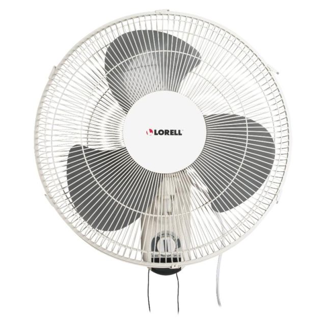 Lorell 16in 3-Speed Wall Mount Fan With Pull Chain, White MPN:49256