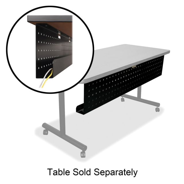 Lorell Rectangular Training Table Modesty Panel, For 72inW Table, Black MPN:60686
