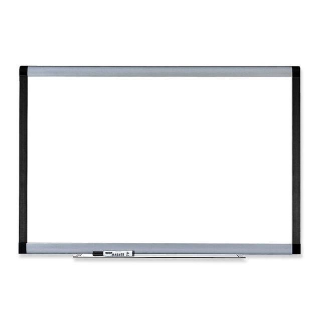 Lorell Signature Series Magnetic Unframed Dry-Erase Whiteboard, 72in x 48in, Ebony/Silver Metal Frame MPN:69653