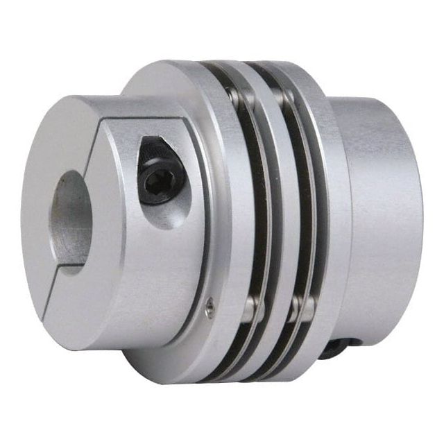 Flexible Clamp Coupling: Aluminum hubs with Stainless Steel Discs, 5/8