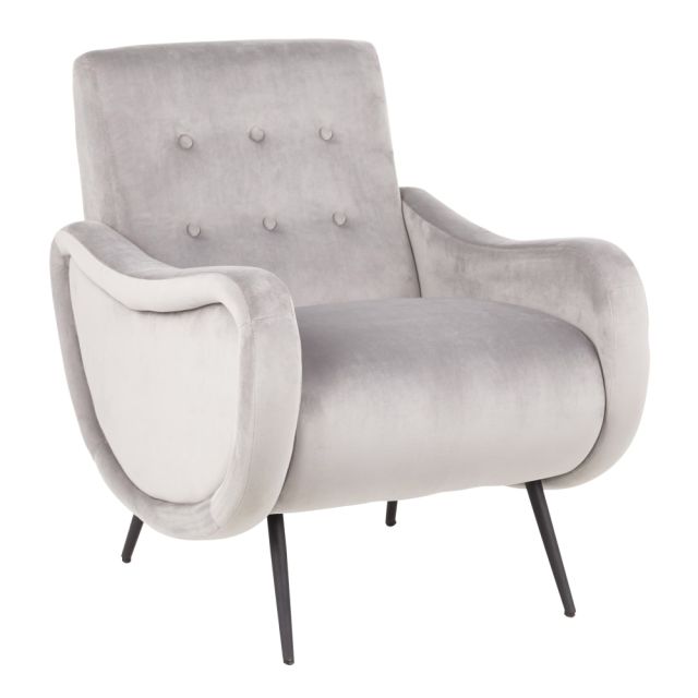LumiSource Rafael Lounge Chair, Black/Silver MPN:CHR-RAFAEL BKVSV