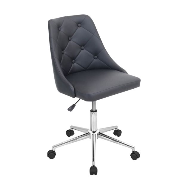 LumiSource Marche Chair, Black/Chrome MPN:OFC-MARCHE BK