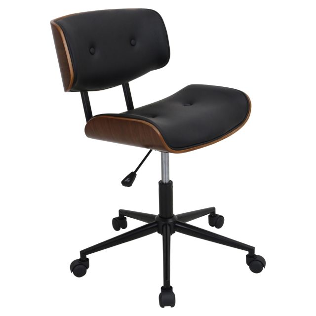 LumiSource Lombardi Office Chair, Black/Chrome MPN:OC-JY-LMB WL+BK