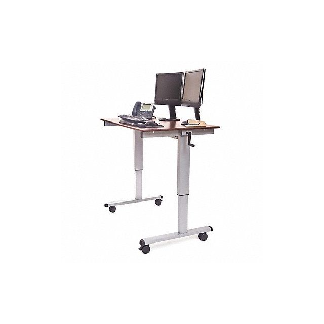 Adjustable Table Silver 47-1/4 in W MPN:STANDUP-CF48-DW