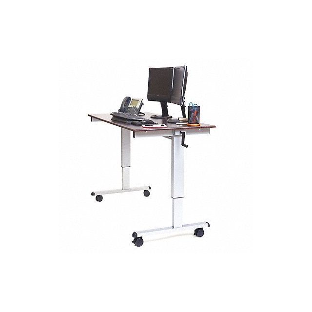 Adjustable Table Silver 59 in W MPN:STANDUP-CF60-DW