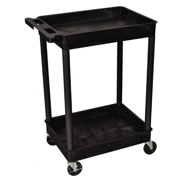 Shelf Utility Cart: Plastic, Black MPN:STC11-B