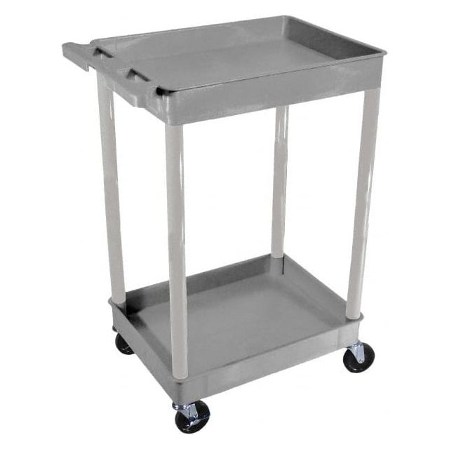 Shelf Utility Cart: Plastic, Gray MPN:STC11-G
