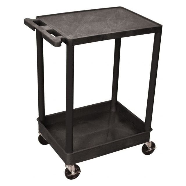 Shelf Utility Cart: Plastic, Black MPN:STC21-B