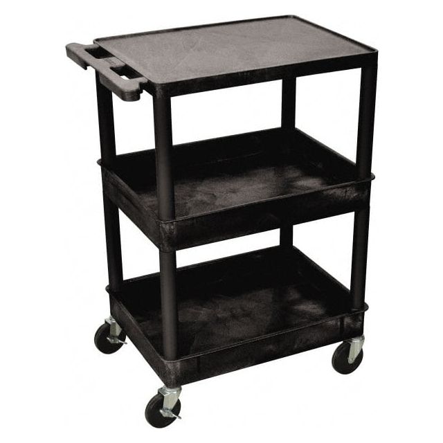 Shelf Utility Cart: Plastic, Black MPN:STC211-B