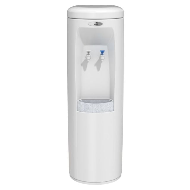 Oasis Atlantis Plumbed Water Cooler, 38 11/16inH x 13inW x 12 13/16inD, White 504006C