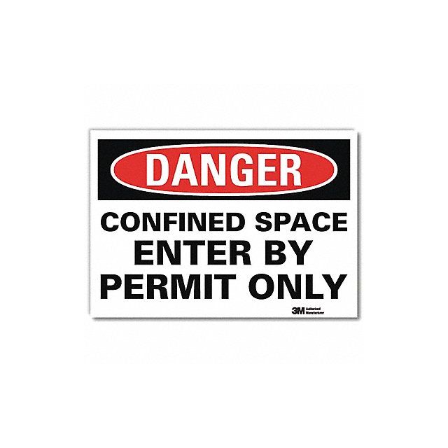 Danger Sign 7inx10in Reflective Sheeting MPN:U1-1004-RD_10X7