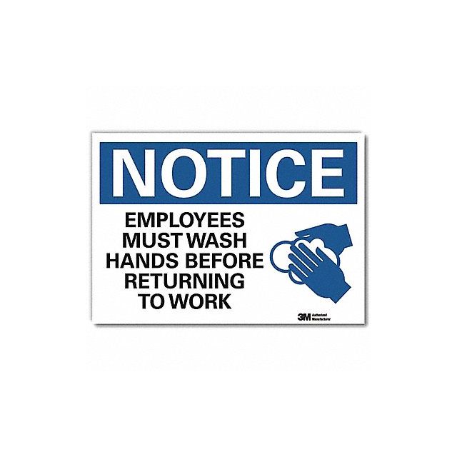 Notice Sign 10x14in Reflective Sheeting MPN:U1-1045-RD_14X10