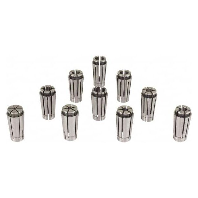Collet Set: 9 Pc, Series SK16, 1/8 to 5/8