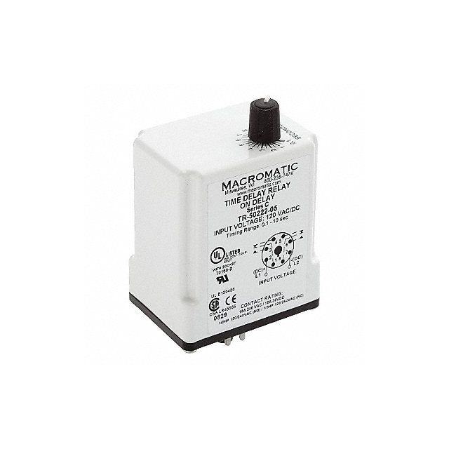 H7831 Time Delay Relay 120VAC/DC 10A DPDT MPN:TR-50222-08