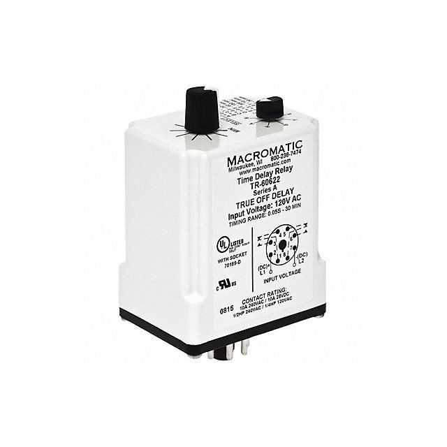 H7840 Time Delay Relay 120VAC/DC 10A DPDT MPN:TR-60622