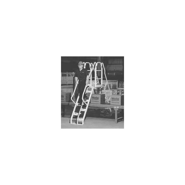 Carbon Steel Wall Mounted Ladder: 8' High, 1,000 lb Capacity CS56096Y Material Handling