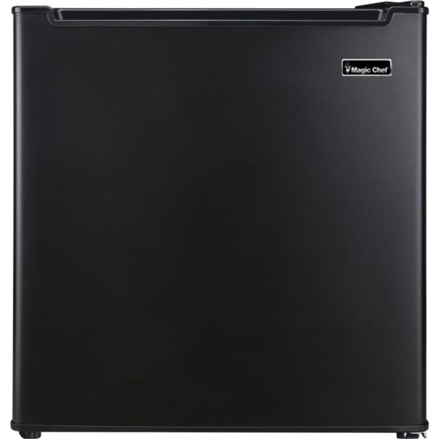Magic Chef 1.7 cu. ft. Mini Refrigerator - 1.70 ft_ - Reversible - 208 kWh per Year - Black, White MPN:MCR170BE