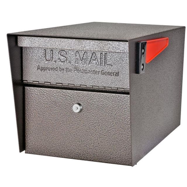 Mail Boss Mail Manager Locking Security Mailbox, 11-1/4inH x 10-3/4inW x 21inD, Bronze MPN:7508