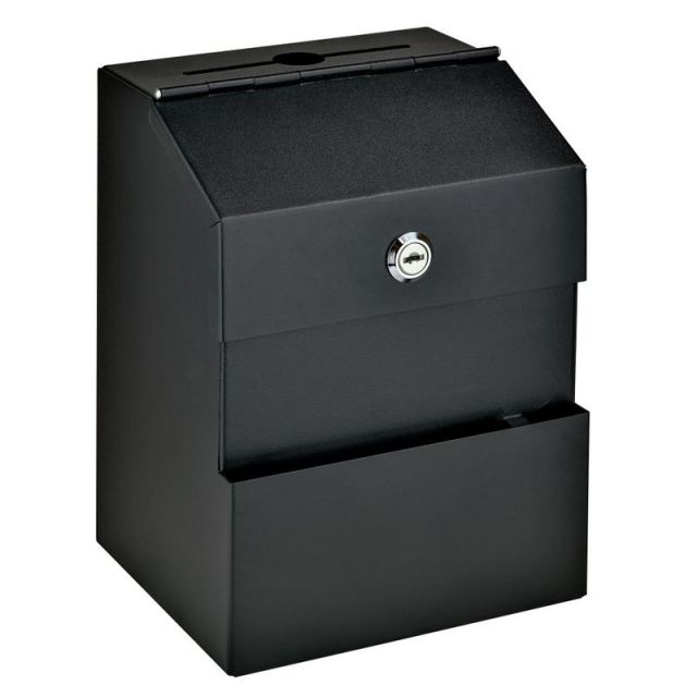 Mail Boss Comment/Suggestion Box, 9-1/2inH x 7inW x 6inD, Black (Min Order Qty 2) MPN:8100