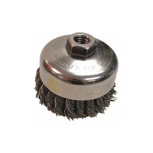 Cup Brush Knotted Wire 1/64 Brush Dia MPN:A-98463
