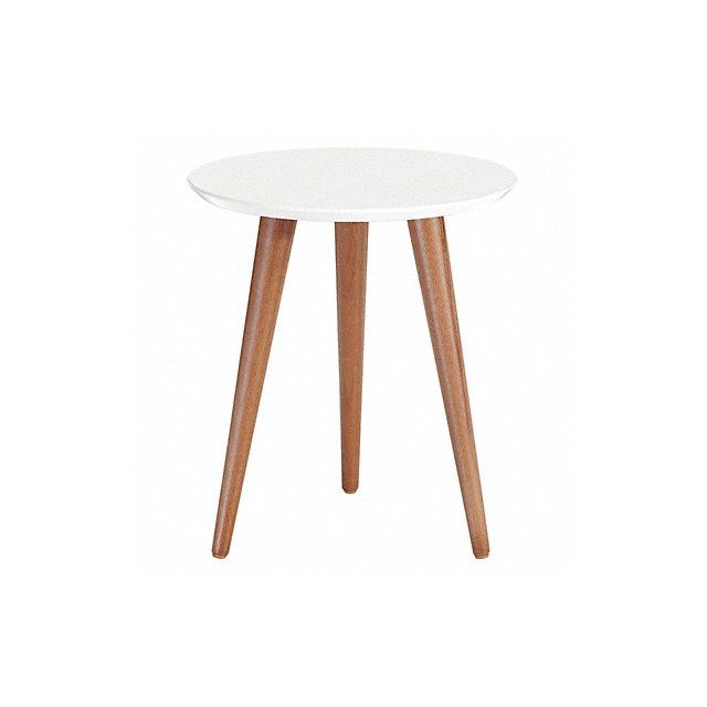 End Table Round White 17.32 MPN:252151