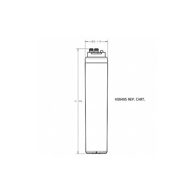 Filter Cartridge 2 gpm Flow Rate MPN:K00495