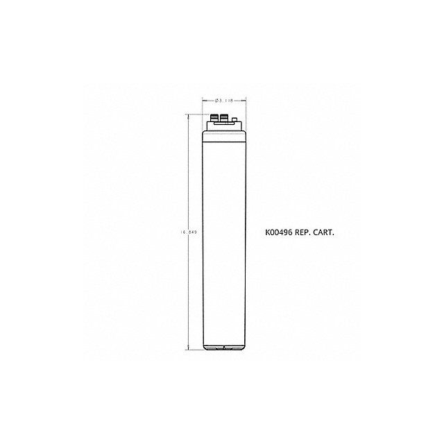 Filter Cartridge 1.5 gpm Flow Rate MPN:K00496