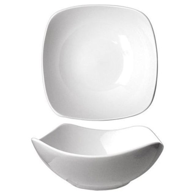 International Tableware Quad Square Fine Porcelain Bowls, 46 Oz, White, Pack Of 12 Bowls MPN:QP-15