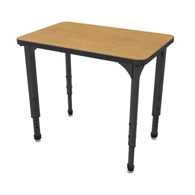 Marco Group Apex Series Adjustable Rectangle Student Desk, Solar Oak/Black MPN:38-2223-49-BLK