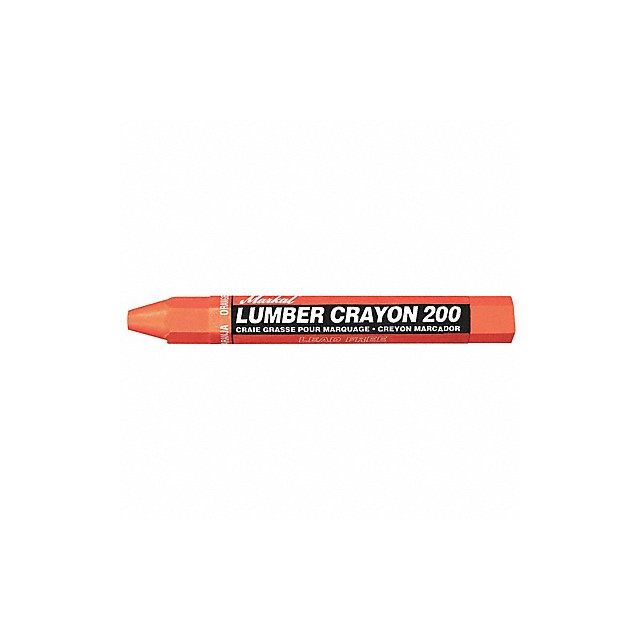 Lumber Crayon Orange Wax PK12 MPN:80354