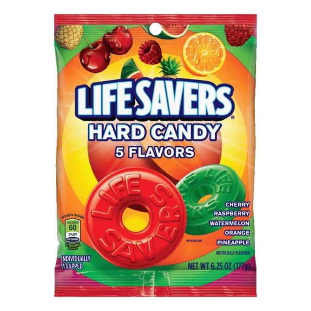 Life Savers Hard Candy, 5 Flavors, 6.25 Oz Bag (Min Order Qty 17) MPN:8501