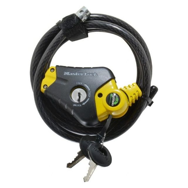 6' Long 4 Pin Tumbler Keyed Padlock Cable & Lock MPN:8413KA-3216
