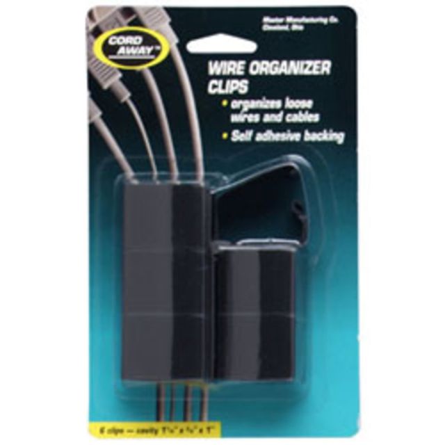 Master Caster Cord Away Wire Clips, Pack Of 6 (Min Order Qty 17) MPN:00204