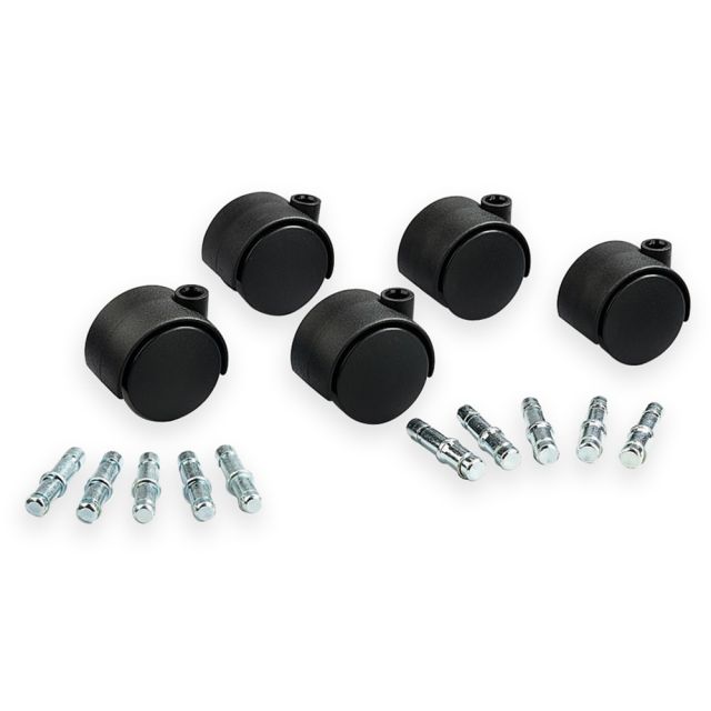 Get It Movin Soft-Wheel Casters For Metal Bases On Hard Floors & Chairmats, Pack Of 5 (Min Order Qty 2) MPN:23606