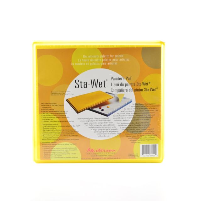 Masterson Sta-Wet Painters Pal Watercolor Palette, Reusable, 13in x 12in x 1 1/2in, White (Min Order Qty 3) MPN:912