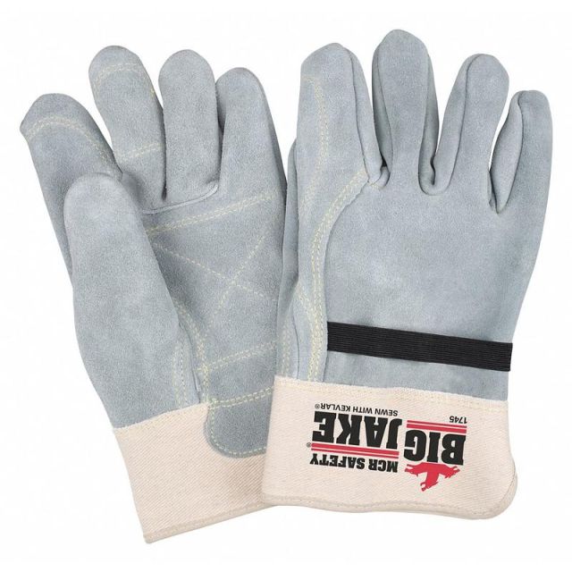 J7532 Leather Gloves Gray XL PK12 MPN:1745XL