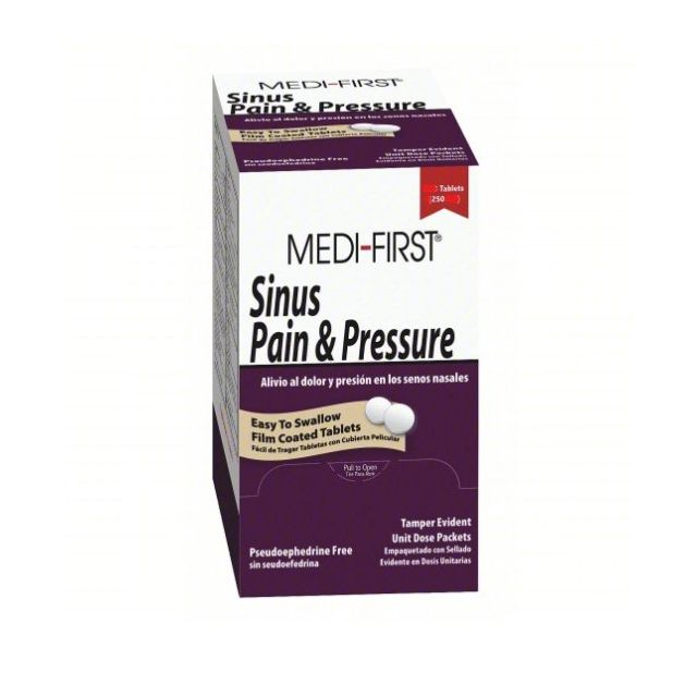MEDI-FIRST Sinus and Allergy: Tablet, 250 x 1, Box/Wrapped Packets, Unflavored, 250 PK